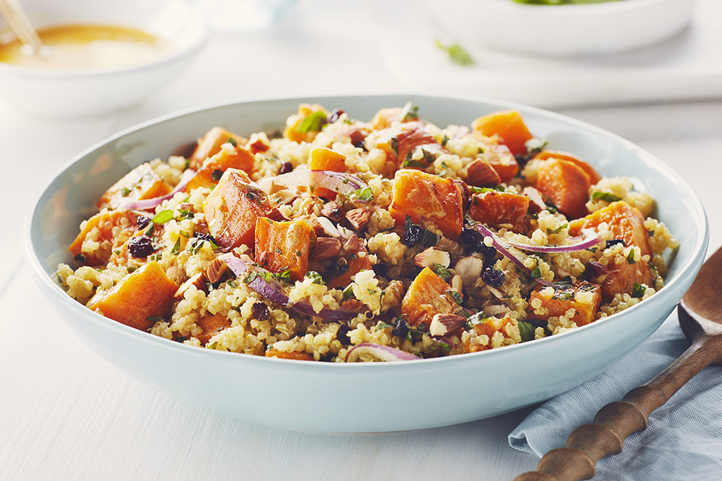 Curried Quinoa Salad with Sweet Potato and Mint Recipe ...