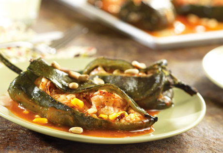 Stampede Shrimp Stuffed Poblanos