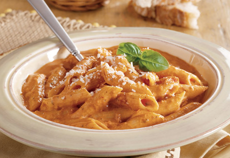 Penne with Creamy Vodka Sauce - Prego