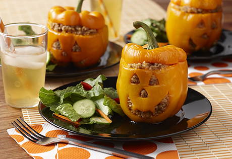 Halloween Jack O Lantern Stuffed Peppers Swanson