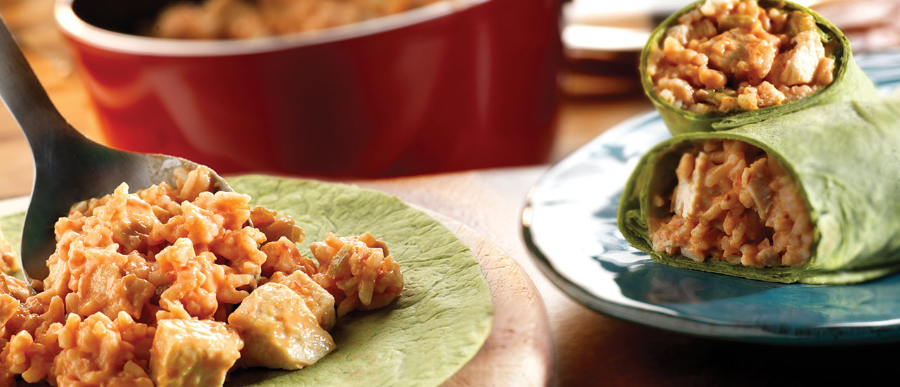 fiesta-chicken-rice-wraps