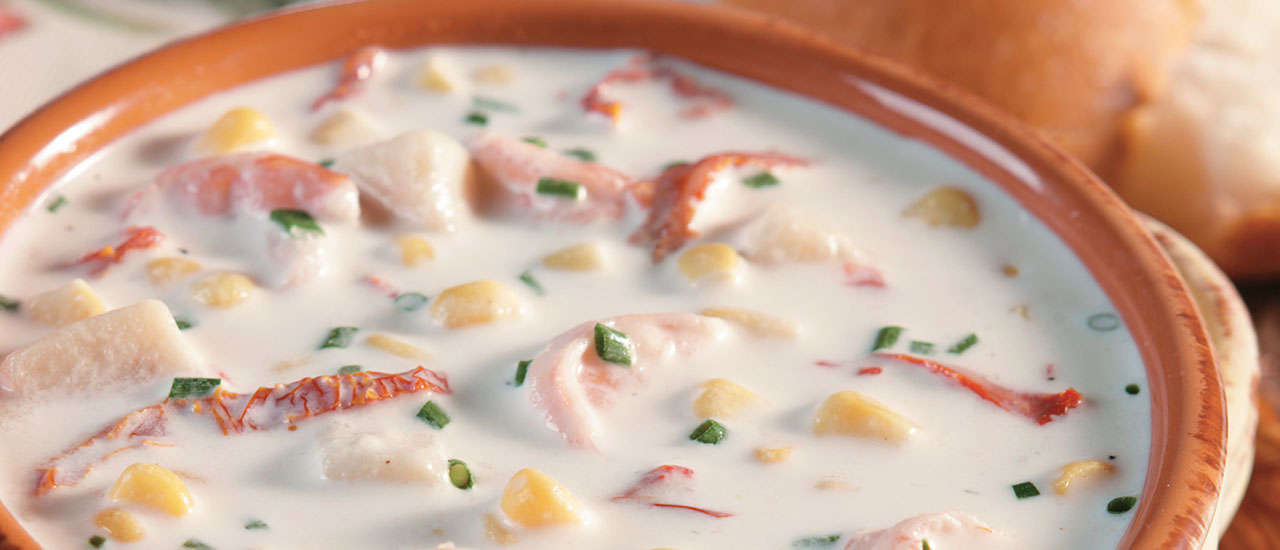 Shrimp Corn Chowder With Sun Dried Tomatoes