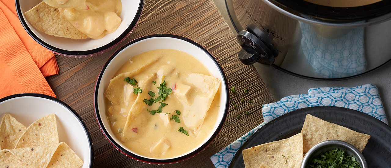 Slow Cooker Fiesta Chicken Tortilla Soup