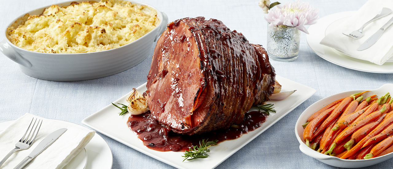 Red Wine & Peach Glazed Ham - Nordic Ware