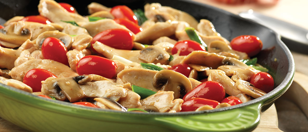 Chicken With Grape Tomatoes Mushrooms