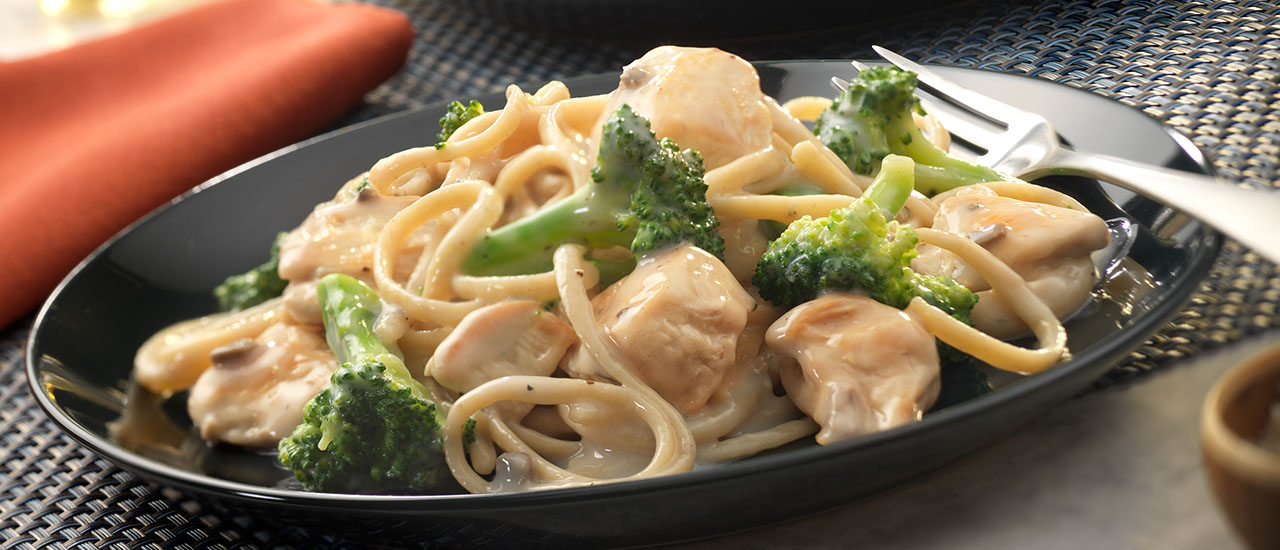 Whole Wheat Pasta Alfredo With Chicken Broccoli